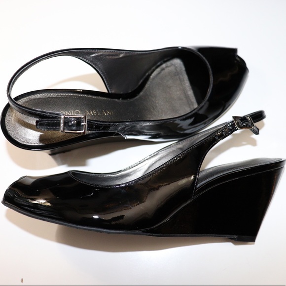ANTONIO MELANI Shoes Antonio Melani Wedge Black Patent Platform